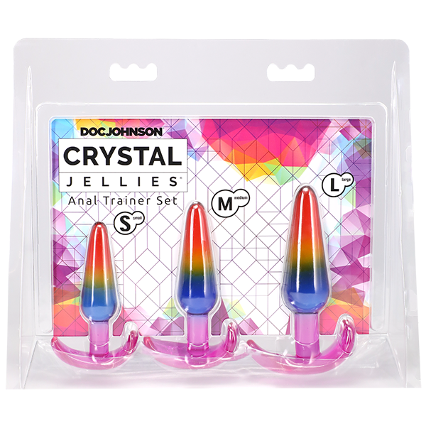 Crystal Jellies Anal Trainer Set - Rainbow