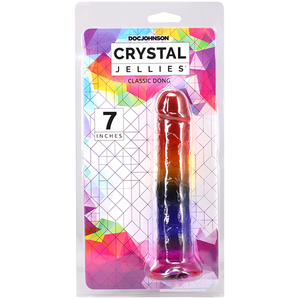 Crystal Jellies Rainbow Dong - 7 Inch