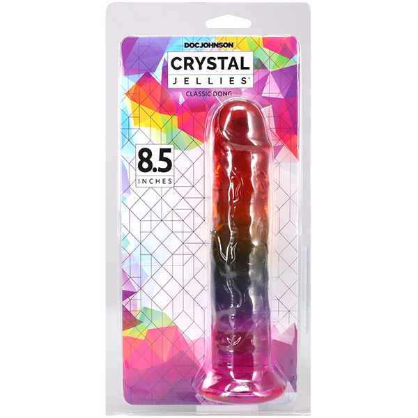 Crystal Jellies Rainbow Dong - 8.5 Inch