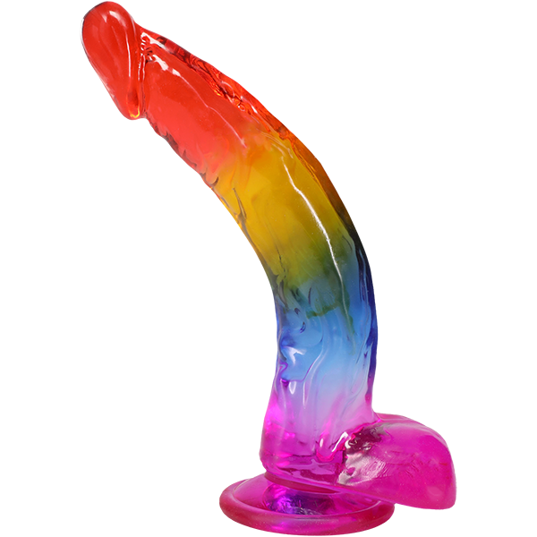 Crystal Jellies Realistic Rainbow Cock - 9.5 Inch