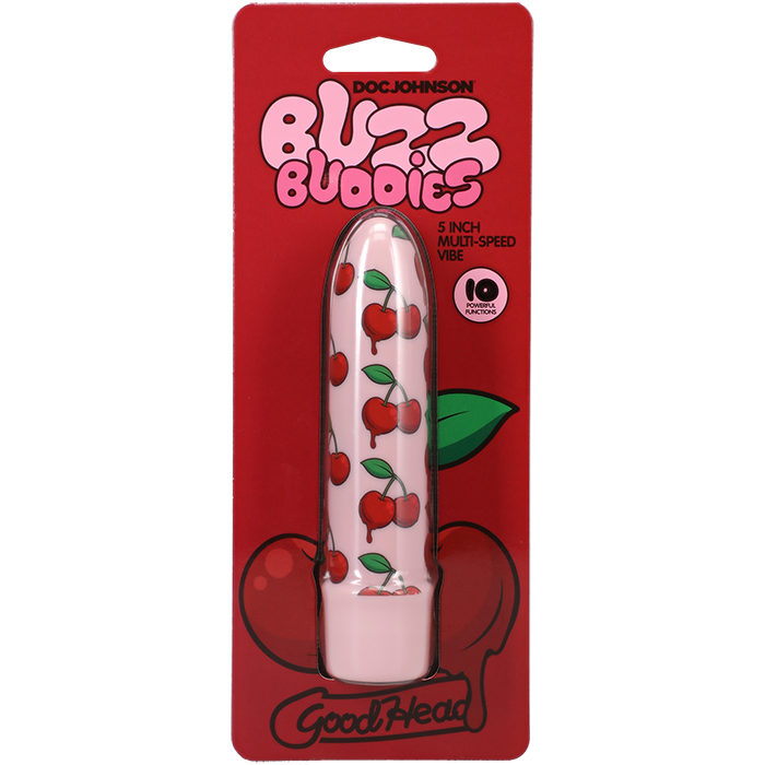 GoodHead Buzz Buddies 5 inch Muti-Speed Vibe - Cherry