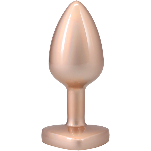 Booty Bling Metal Heart Plug - Small Gold