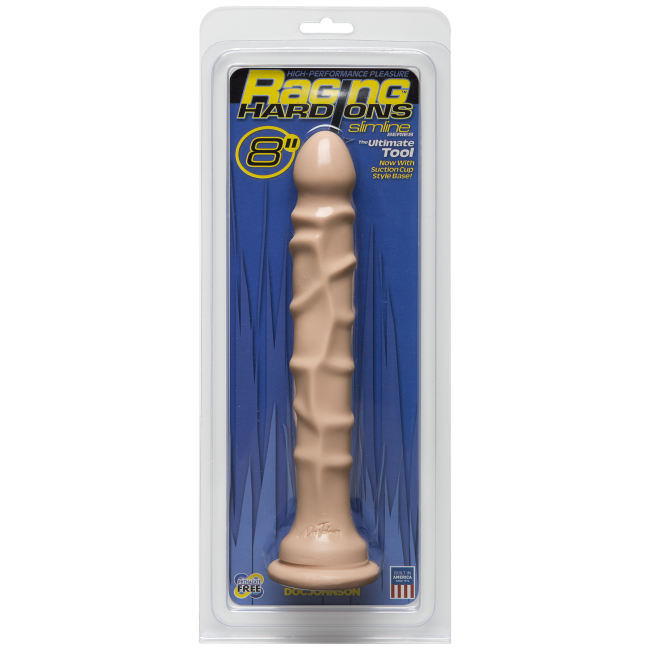 Raging Hard-Ons Slimline With Suction Cup - 8 Inch Dong